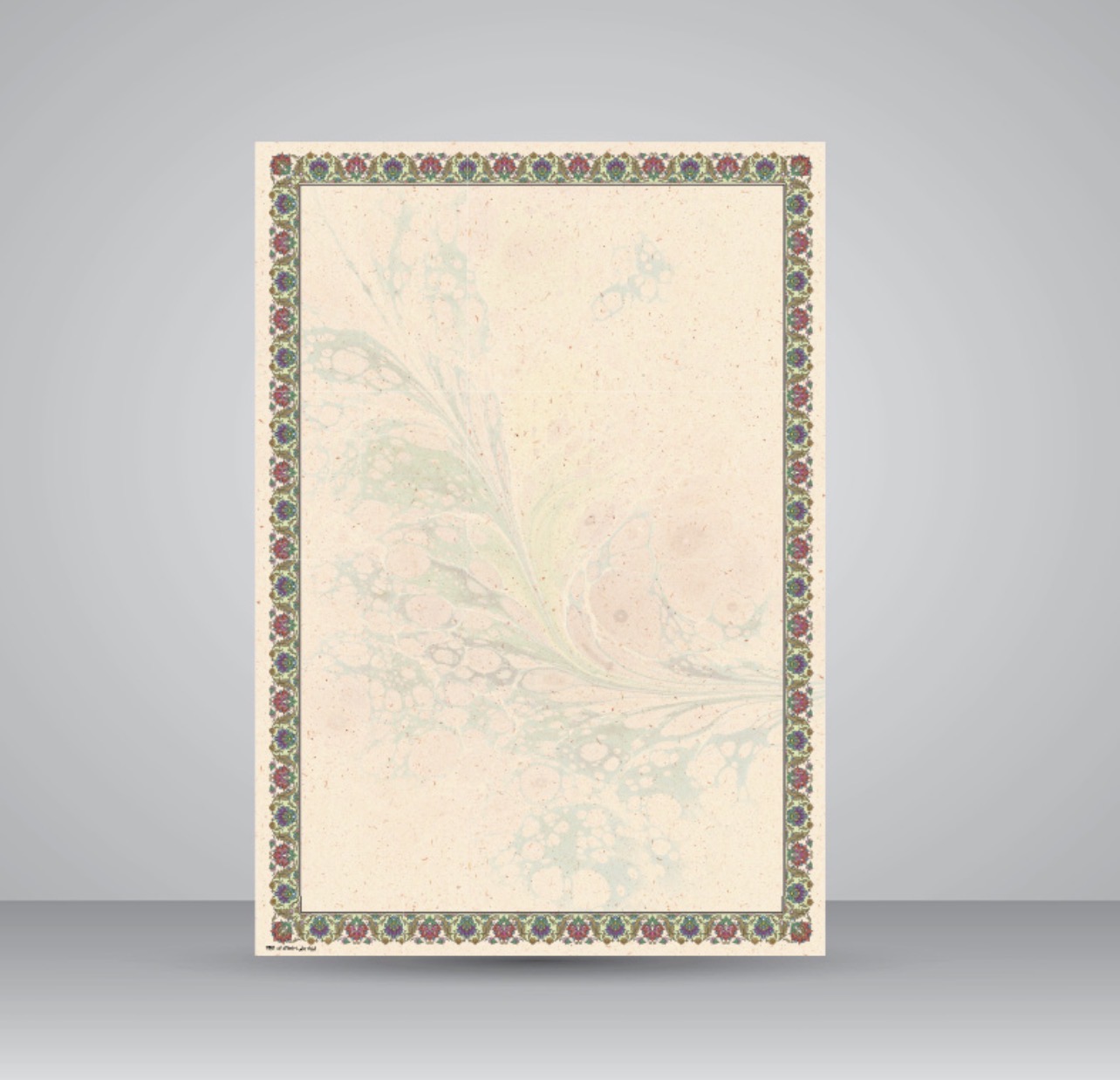 کاغذ ابر و باد تذهیب دار کد 861، 50*35 cm (بسته 25 عددی)